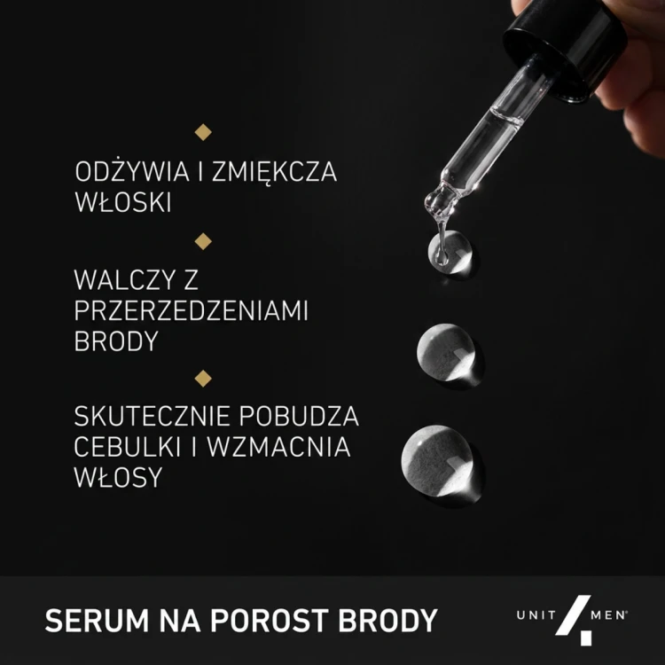 Serum do brody w zestawie barberskim Amber&Vanilla Unit4Men