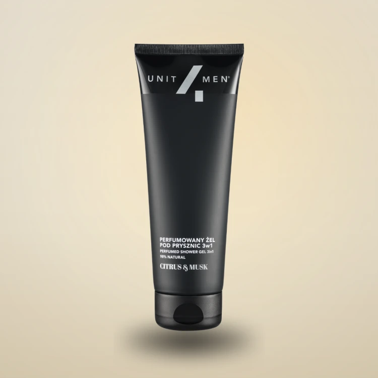 Perfumowany żel pod prysznic 3w1 Unit4Men – Citrus&Musk, butelka produktu