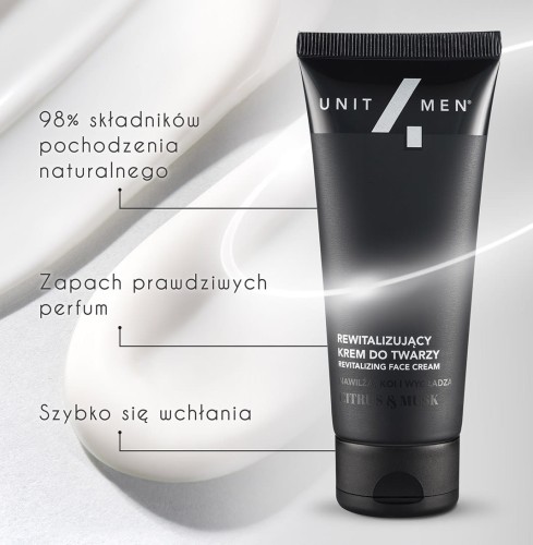 Nawilżający krem do twarzy dla mężczyzn — Citrus&Musk Unit4Men