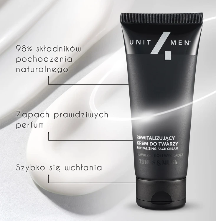 Nawilżający krem do twarzy dla mężczyzn — Citrus&Musk Unit4Men