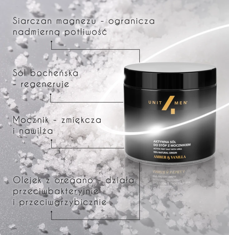 Sól do stóp z mocznikiem — korzyści i działanie Unit4Men