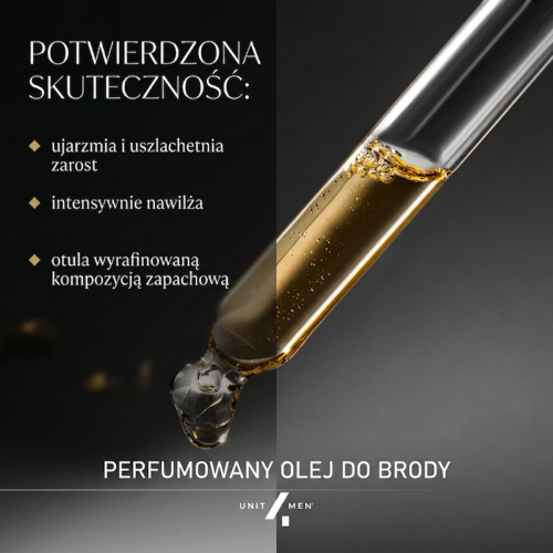 Naturalny olej do brody — próbka do przetestowania Unit4Men