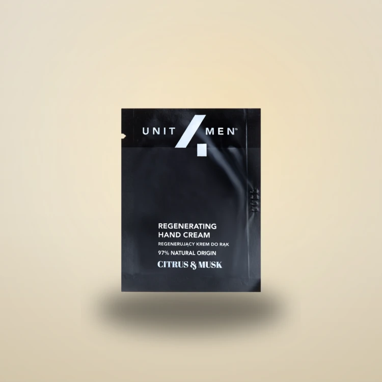 PRÓBKA – Regenerujący krem do rąk Unit4Men – Citrus&Musk, saszetka próbki