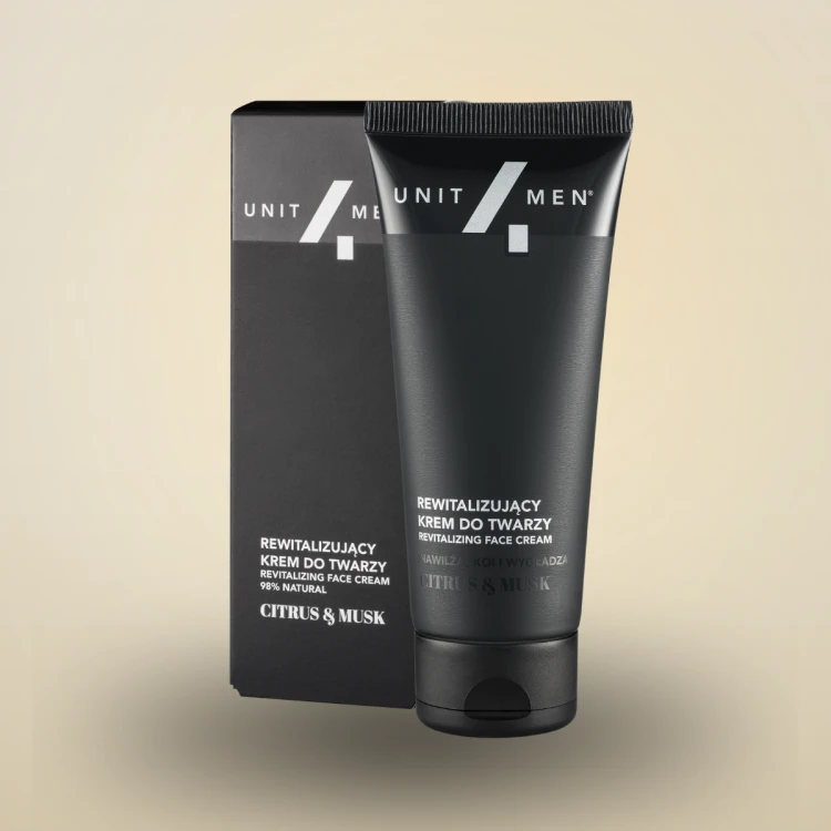 Rewitalizujący krem do twarzy Unit4Men – Citrus&Musk, tuba produktu